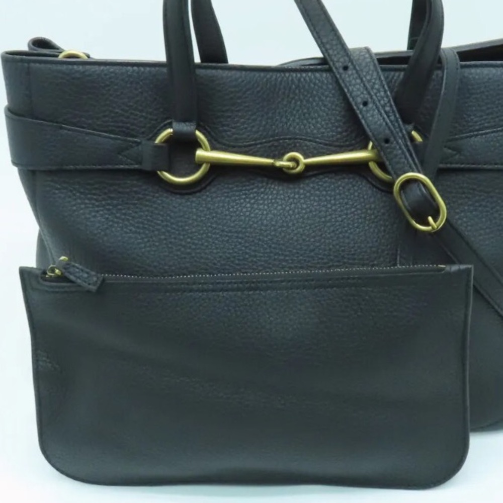 💎✨ LIKE NEW✨💎 3way business Gucci elegant tote crossbody LEATHER grainy - Picture 11 of 13